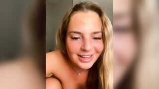 SexyWillowUk - Horny blonde shows her small tits and chats cutely