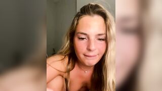 SexyWillowUk - Horny blonde shows her small tits and chats cutely