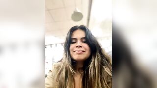 melanny10 - Young Latina with Big Tits at Work Teases in Front of Camera and Talks Sweetly with Chat