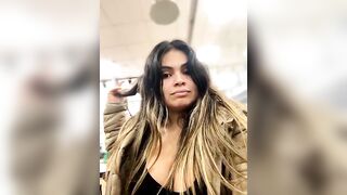 melanny10 - Young Latina with Big Tits at Work Teases in Front of Camera and Talks Sweetly with Chat