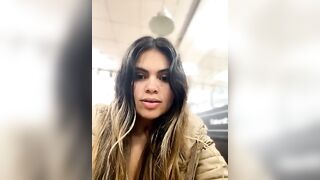 melanny10 - Young Latina with Big Tits at Work Teases in Front of Camera and Talks Sweetly with Chat