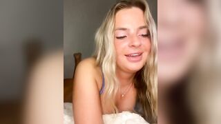 SexyWillowUk - blonde with small tits sucks rubber cock on camera and chats sweetly with chat