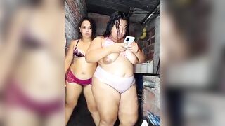 baby_dirty01 - Two fat young women dance in a bra in front of the camera and chat nicely with the chat