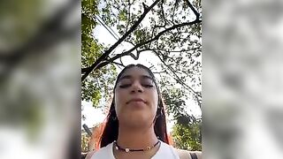 antonella_roe - Young babe sweetly chatting and filming herself outside