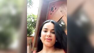 CataleyaRusso -  Slutty Latina with big tits in a beautiful dress sweetly chatting and teasing in front of the camera