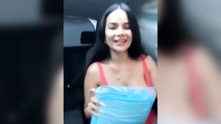 CataleyaRusso - A horny Latina with big boobs goes on a business trip and films herself on camera