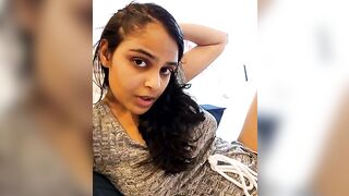 DirtySnowball69 - Cute Latina sweet-talking and teasing in front of the camera.