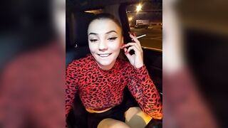 Ginny_lolly69 - Babe in the car teasing in front of the camera and chatting sweetly to the chat room