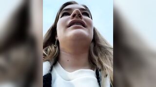 Holy_Tereza - Baby girl with small tits sweetly chatting and teasing on the street on camera