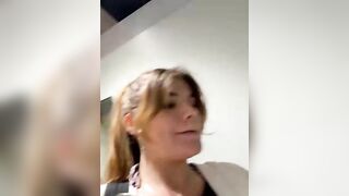 Holy_Tereza - Young babe on the street filming herself on camera and chatting sweetly with a chat room