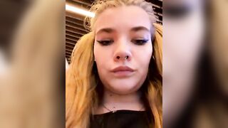 Holy_Tereza - Tattooed babe in cafe shows her pussy on camera with lavensmo inside her