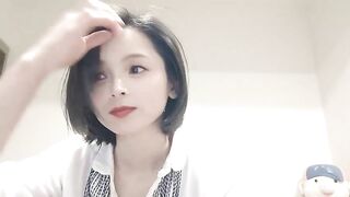 jiujiiu66 - Cute Asian girl chatting and doesn't want to undress in front of the camera