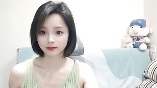 jiujiiu66 - Cute Asian girl is shy to undress in front of the camera and sweetly chatting with the chat room