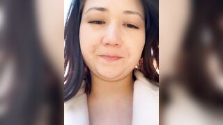 JoyFulLics - Milfa Asian girl sweetly chatting and filming herself in the street