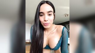 Irish_Collins - Bitch with silicone tits sweetly chatting and teasing in front of the camera