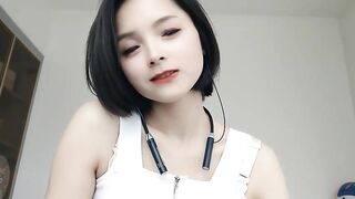 jiujiiu66 - Young Asian girl sweetly chatting and shy to undress in front of the camera