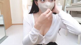 JP - Young Asian girl with small tits sweetly chatting and teasing in front of the camera