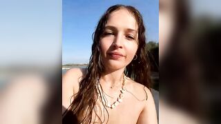 LiahsFantasy - Slutty bitch at sea shows herself on camera and teases herself in front of the camera