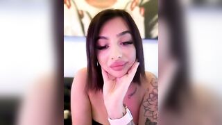 LaraVegas -  Butt young woman in a dress teasing in front of the camera and sweet chatting with the chat room