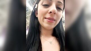 LiLitopp - Young brunette chats nicely and films herself on the street