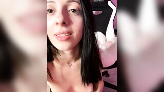 LiLitopp - Young brunette girl with small tits shows her pussy and pleasures herself with lavens in her pussy