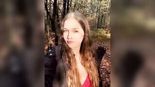 LiahsFantasy - Young girl on the street in lingerie sweetly chatting and teasing in front of the camera