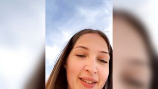 LiahsFantasy - slut on the street shows her pussy with a lavender inside and masturbates and is not afraid to be seen.