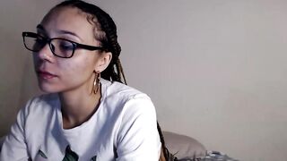 mariianebabe - Young mulatto girl with pigtails sweetly chatting and teasing in front of the camera with her clothes on