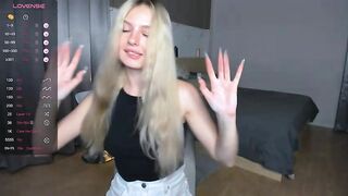 Nensi_blond - Young babe Bondinotchka is shy to parade in front of the camera and sweetly chatting with the chat room