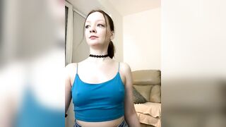 Radiants_two - young babe with small tits in a T-shirt sweetly chatting and teasing in front of the camera