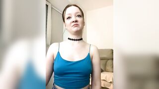 Radiants_two - young babe with small tits in a T-shirt sweetly chatting and teasing in front of the camera