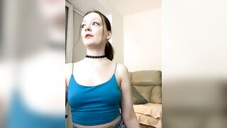 Radiants_two - young babe with small tits in a T-shirt sweetly chatting and teasing in front of the camera