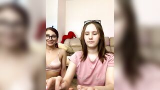 Radiants_two - Two lesbians in their clothes tease in front of the camera and have a cute chat with the chat room