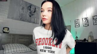 Riskyproject - Skinny babe sweetly chatting and teasing in front of the camera