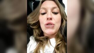 Sweet___Emily - A babe in a car showing lewdness on camera.