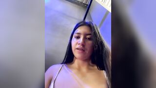 VAL_PRINCESS - Skinny Latina with small tits sweetly chatting and teasing in front of the camera