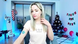 AlicePrings - Young blonde chatting sweetly and teasing in front of the camera