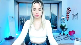 AlicePrings - Baby girl sweetly chats and teases in clothes in front of the camera with her sweet figure