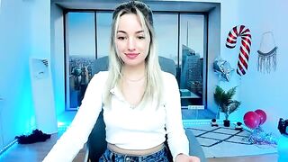 AlicePrings - Baby girl sweetly chats and teases in clothes in front of the camera with her sweet figure