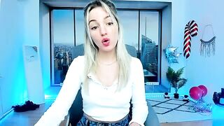 AlicePrings - Baby girl sweetly chats and teases in clothes in front of the camera with her sweet figure