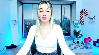 AlicePrings - Baby girl sweetly chats and teases in clothes in front of the camera with her sweet figure