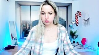 AlicePrings - Cute blonde teases in front of the camera and doesn't want to undress