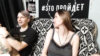 MilanaMax - Couple In Clothes Teasing In Front Of Camera And Cutely Chatting With Chat