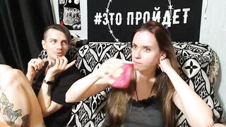 MilanaMax - Couple In Clothes Teasing In Front Of Camera And Cutely Chatting With Chat